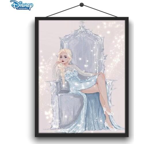 Disney 5D DIY Diamond Painting Many Princess Hanfu Ancient Style Illustration Diamond Embroidery Handicraft Home Decoration
