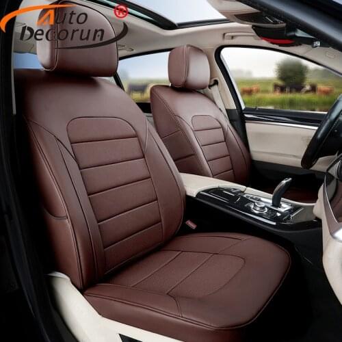 AutoDecorun 12PCS/Set Genuine Leather Seat Covers for Acura TL 2006 2007 2008 2009-2012 Seat Cover for Car Protector Accessories