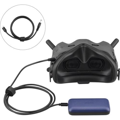 For DJI FPV Goggles V2 Power Supply Cable TYPE-C to DC Fast Charger Port Mobile Power Line for DJI FPV Combo Accessories