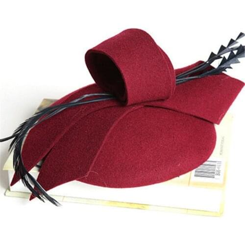 Autumn Winter Hollow Veil Wool Felt Women Fedoras Cocktail Formal Dress Hats Women Fascinator Hat Wedding Hats Hair Accessories