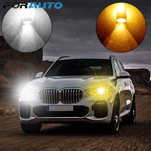 FORAUTO 2pcs T20 7440 W21W 7441 7443 7444 W21/5W LED Bulbs for LADA Dimension Lights Bulbs Super Bright White Amber DC12-24V