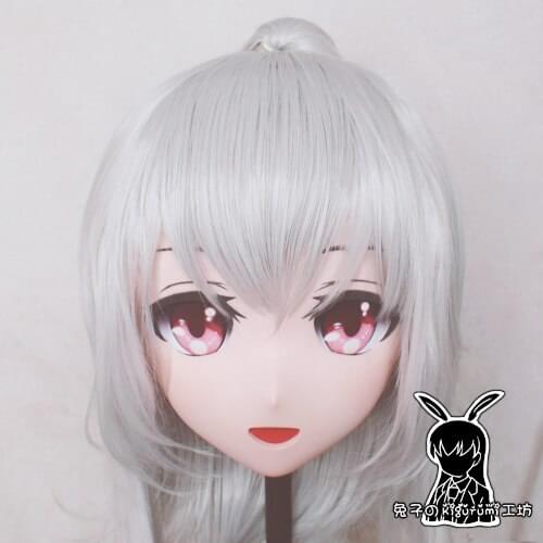 KM5140)Quality Handmade Female/Girl Resin 3/4 Head Japanese Cartoon Character Shirana Cosplay Kigurumi Mask Crossdresser