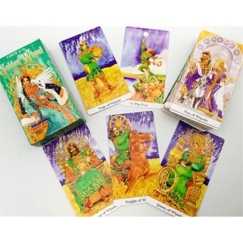 Tarot of the Golden Wheel 78 Cards Deck Tarot Board Game Family Party Oracle Full English Version Best Entertainment Tarot Deck