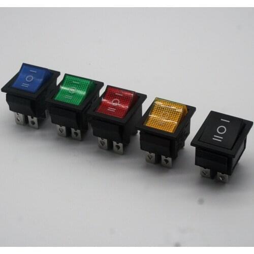 KCD4 1PCS Rocker Switch Power Switch ON-OFF-ON 3 Position 6 Electrical equipment With Light Switch 16A 250VAC/ 20A 125VA
