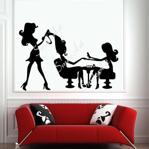 Hot Beauty salon Nail salon Wall Stickers Self Adhesive Art Wallpaper For Kids Rooms Decoration Vinyl Mural Decal