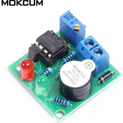 LM358 12V On-Board Lithium Battery Low Voltage Alarm Buzzer Lipo-Lion Under Vlotage Protection Module LED Indicator Alarm module