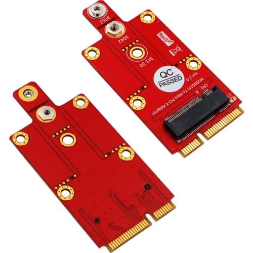 M.2 Key B to Mini PCI-E Converter Adapter with Dual NANO SIM card Slot desktop Laptop PC convert 5G 4G 3G wireless NGFF module