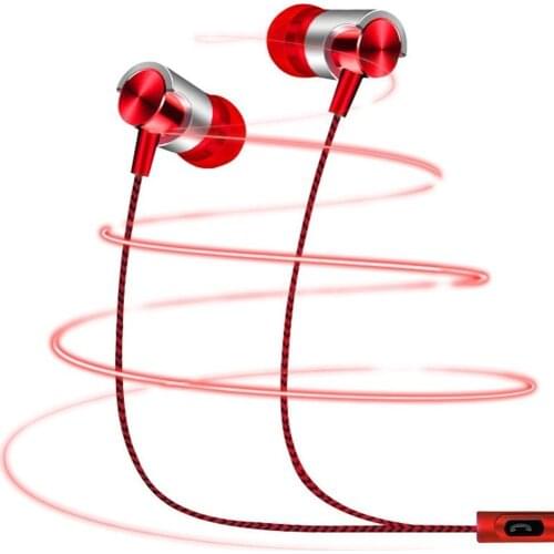 In-Ear Headphones Woven Cloth Nylon Cord Wear-resistant Cable Stress Subwoofer Headphone J3J2