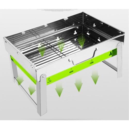 Outdoor Stainless Steel Grill, BBQ B35 ,Portable Household Charcoal Stove For 3 to 6 People Environmental BBQ Oven New Arrival