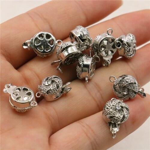 Alloy Silver Plating 10pcs Sun Flower Clasp DIY Necklace Bracelet Accessories Fashion Beads Jewelry Making M476 Free Shipping