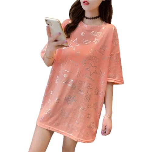 Star Print Thin Cotton Maternity Tees Summer Casual Large Size Loose T Shirt for Pregnant Women Pregnancy Top