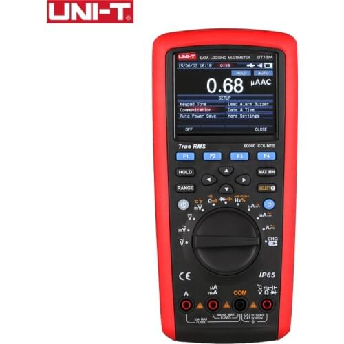 UNI-T UT181A True RMS Datalogging Multimeter Digital Display Tester IP65 Waterproof Smart Software Trend Capture Function