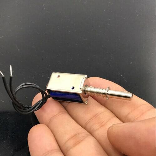 DC 6V-12V 9V Suction Spring Push Pull Type Mini Micro DC Electromagnet Solenoid Magnets 5mm Stroke