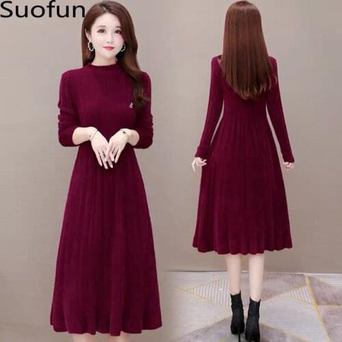 Office Lady Mink Cashmere Dress Long Womens Autumn Winter 2021 New Fashion Temperament Slim Waist Foreign Style Fur Skirt Dress