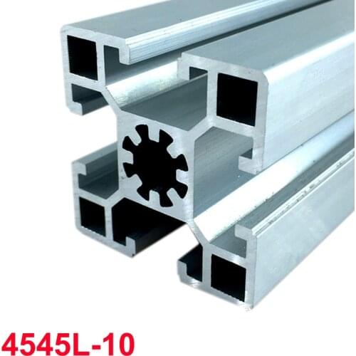1PC 4545L-10 EU Aluminum Profile 100-800mm Length 2mm Wall thickness Linear Rail for DIY 3D Printer CNC