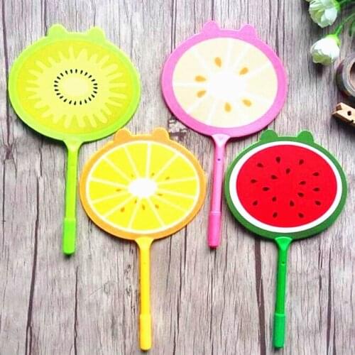1pcs/lot Fresh Fruit Fan Hat School Student Stationery Ballpoint Pen For Kids Gift Plastic Lovely