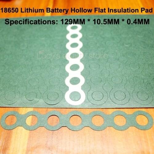 100pcs/lot 18650 Lithium Battery Combination Insulation Gasket Meson 7s Hollow Flat Head Paper Pad Accessorie