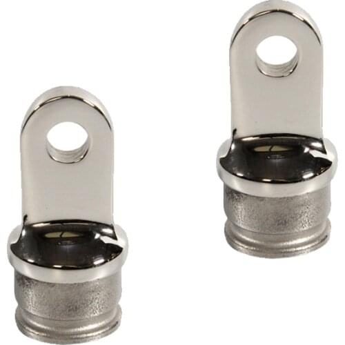 2X 316 Stainless Steel Boat Marine Bimini Top Inside Eye 25mm 1'' Rounded End