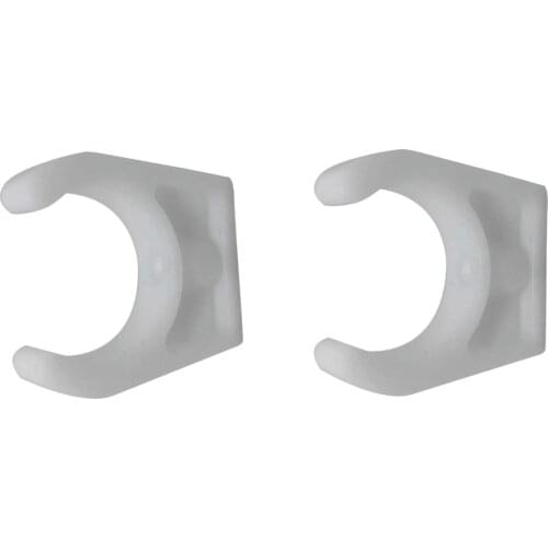 2x Ladder Stowing Storage Clips Clamps for Boat - 1-3/4 inch - White