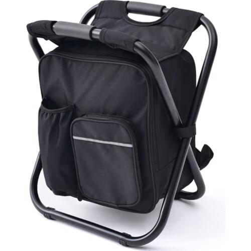 3 in 1 Cooler Foldable Fishing Chair, Portable Backpack Chair for Outdoor Hiking Events Beach Fishing Camping