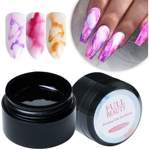 5ml Blooming Nail Gel Varnish Ink Marble Gradient Watercolors Blossom UV Nails Gel Lacquer Polish Clear Soak Off Manicure TR1551