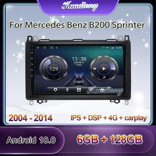 Kaudiony Android 10 Car Radio For Mercedes Benz B200 W203 S203 C180 W208 W906 W639 W169 W245 Vito Sprinter Auto GPS 4G 2004-2014