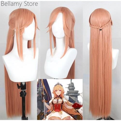 Azur Lane Richelieu Heat Resistant Cosplay Costume hairwear Wig+Wig Cap