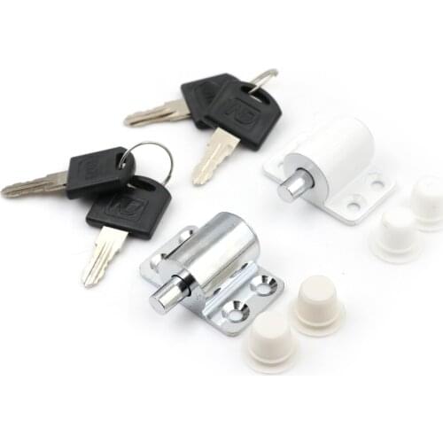 5pcs/set Zinc Alloy Sliding Window Lock With Key Child Safety Protection Lock Anti-theft Door Lock Push Window Accessories