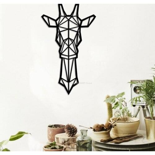 Geometric Giraffe Wall Sticker Animal Wall decor Industrial Jungle interior decoration Vinyl Poster Removable wallpaper DG407