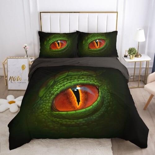 Cartoon dinosaur Childrens Bedding set for kids baby boy girls Duvet cover set pillow case Bed linens Quilt cover 140x200 eye
