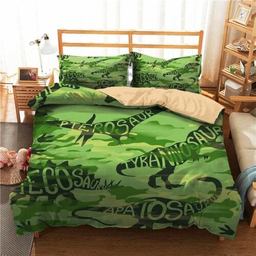 A Bedding Set 3D Printed Duvet Cover Bed Set Dinosaur Home Textiles for Adults Bedclothes with Pillowcase #DG11