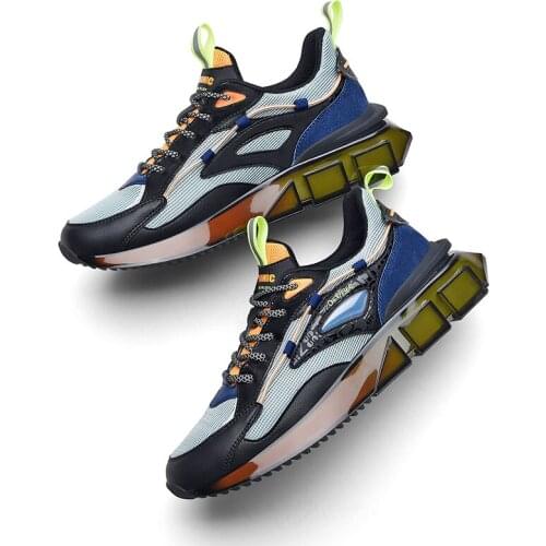 Hot Sale Summer Running Shoes For Men Mesh Breathable Sports Shoes Trendy Chunky Sneakers High Quality Jogging Shoes Zapatillas