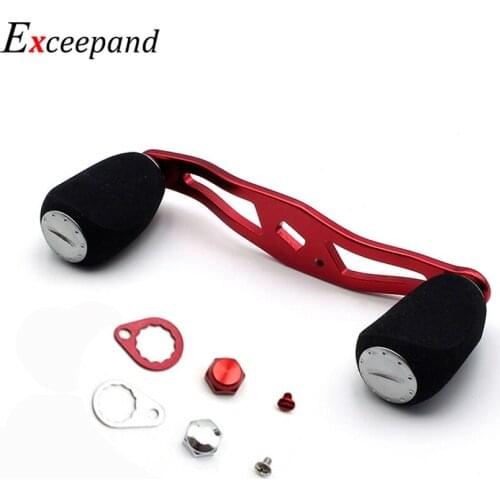 Exceepand 95mm Metal Fishing Reel Handle Grips for Abu Garcia Daiwa Saltwater Baitcasting Reel Tuning Handle