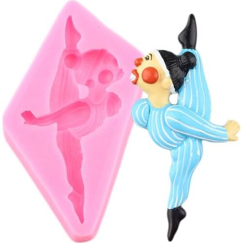 Cartoon Yoga Doll Fondant Mould Silicone Moulds DIY Cake Decorating Tools Chocolate Cupcake Topper Mold Candy Polymer Clay Molds