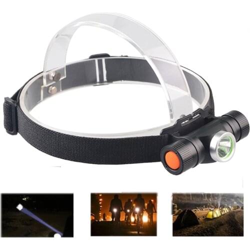 TOPCOM Powerful 10w LED Headlamp CREE XM-L2 LED USB Rechargeable Headlight 18650 Battery Head Lamp For Running Outdoor Camping