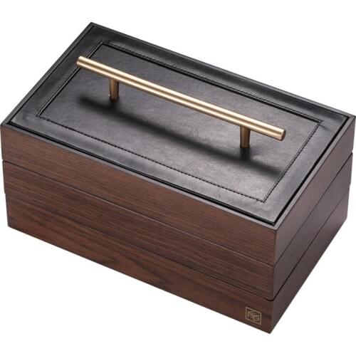 New chinese style large capacity jewelry box antique wooden high grade storage three layer princess storage organizer wooden box