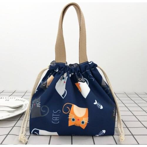 Wholesale Custom Waterproof Drawstring Cute Cartoon Lunch Bag