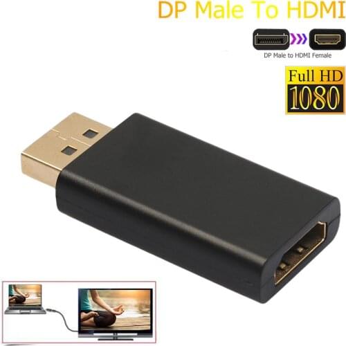 1080P DisplayPort DP Male to HDMI-compatible Female Converter Adapter Video Audio Connector Signal Transmission Stable Reliable