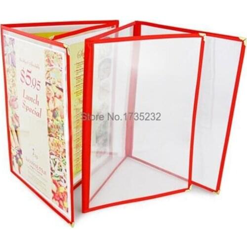 Advertising photo Album A4 3 pages PVC Recipe frame book Restaurant food shop menu frame file list picture albums