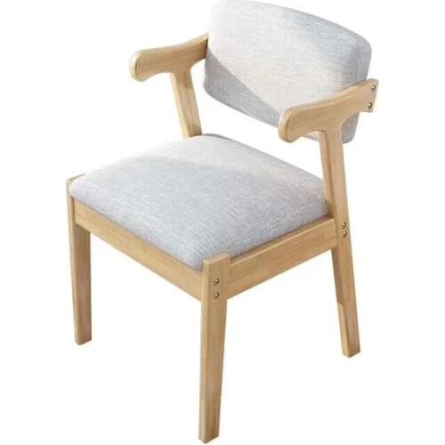 Nordic Solid Wood Dining Chair Desk Chair Modern Simple Leisure Back Stool Student Study Chair Home Computer Chair