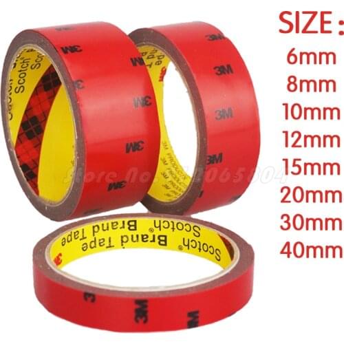 3M Vhb Heavy Duty Mounting Double Sided Tape Adhesive Acrylic Foam 6/8/10/12/15/20/30/40MM Double Foam Waterproof Tape Home Car