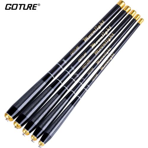 Goture Telescopic Fishing Rod Carbon Fiber 1.8m 2.1m 2.7m 3.0m 3.6m Portable Carp Fishing Rod 8:2 Power Ultralight Feeder Rod
