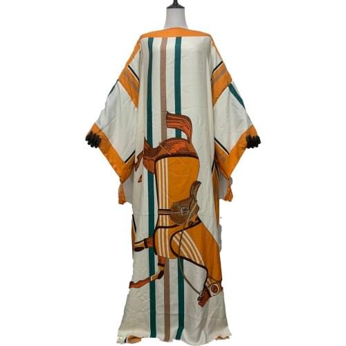 2021 New Fashion Spring Cotton Kaftan Long Sleeve European Clothing For Women Vietnam Holiday Summer Floor Length Caftan Dress