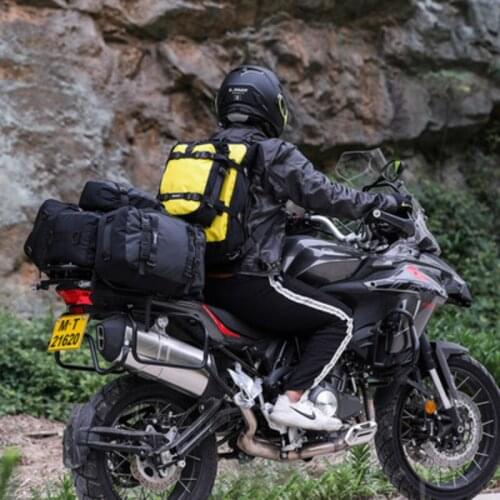 Waterproof Motorcycle Rear Seat Bag Moto Long-Distance Driving Journey Luggage Bag Motocross Backpack Saddle Bag 10L 20L 30L