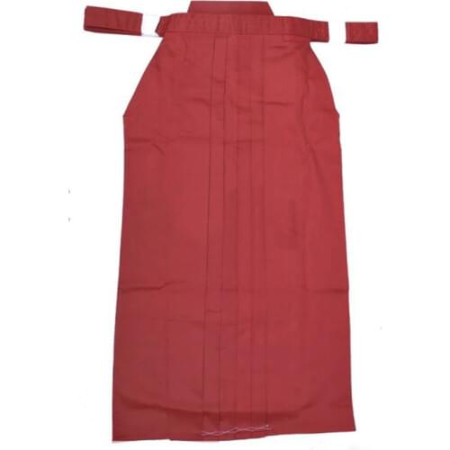 High Quality Unisex Japan Iaido Aikido Hapkido Kendo Hakama Martial Art Uniforms Kungfu Pant Dark Red Free Shipping