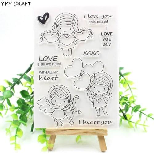 YPP CRAFT Love You Transparent Clear Silicone Stamps for DIY Scrapbooking/Card Making/Kids Fun Decoration Supply 173