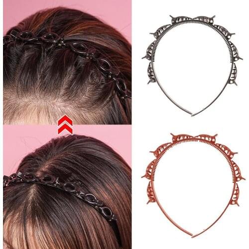 1PC Double Bangs Hairstyle Hairpin Hairband Magic clips on the headband Fast Hair Accessories Men Women Sports Hair Band New