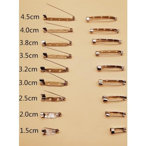 100pcs Safety Pins Brooch Clip Base Pins Brooch Settings Blank Base For Jewelry Making Accessories Supplies DIY Jewelry Findings
