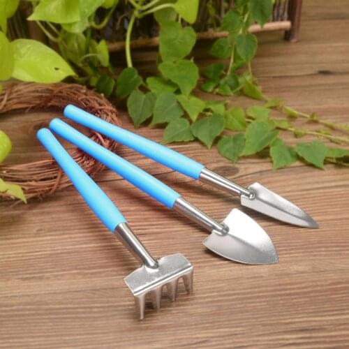 3PCS Mini Garden Tools Plant Pot Seedling Small Spade Shovel Rake Flowers Potted Plants Mini Garden Tool Seed Disseminators