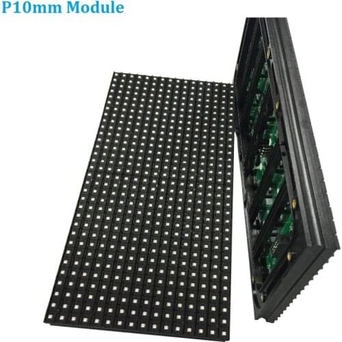 32*16dots Outdoor P10 SMD 3IN1 RGB Full Color Led Display Module, 1/2 scan High Brightness Led Video Panels Screen Advertising